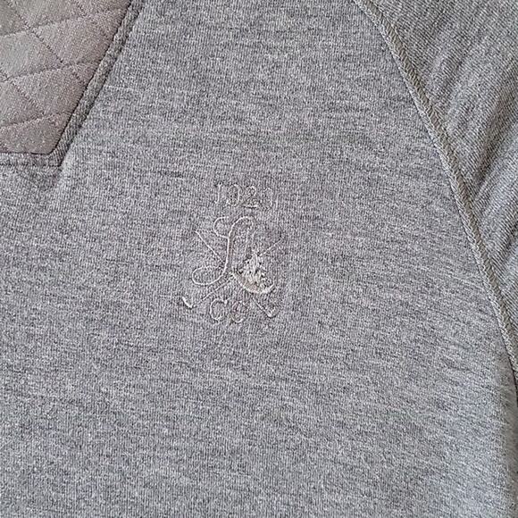 Adidas Golf Grey 1/2 Zip Pullover Quilted Pouch Pocket Size Large L - Picture 3 of 8